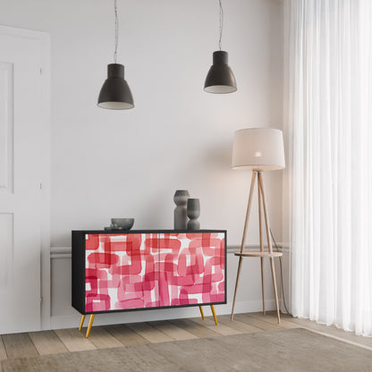 KALEIDOSKOPISK KUBISM 2-dörrars skänk i svart finish