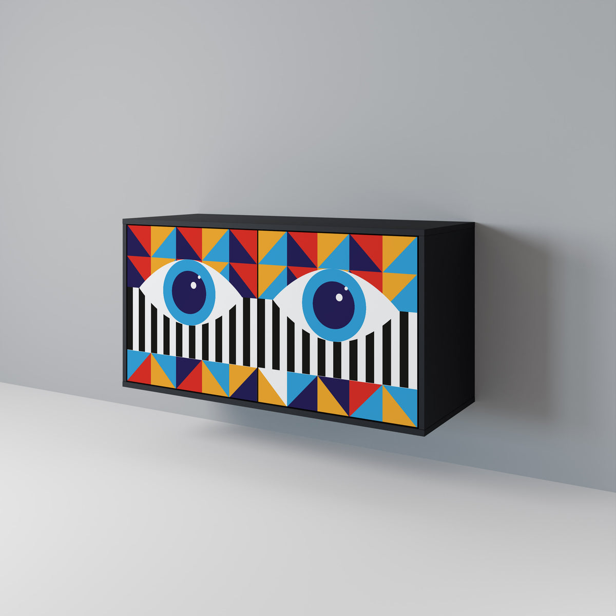 ABSTRACTION AND GEOMETRY Skänk med två dörrar