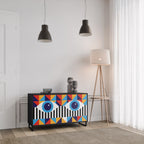 ABSTRACTION AND GEOMETRY 2-Door Sideboard in Black Finish