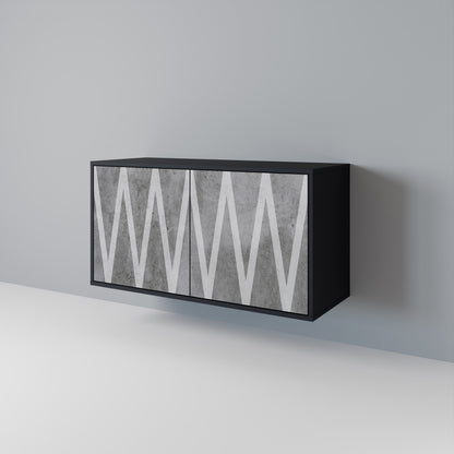 SOLID ZIG ZAG Skänk med två dörrar