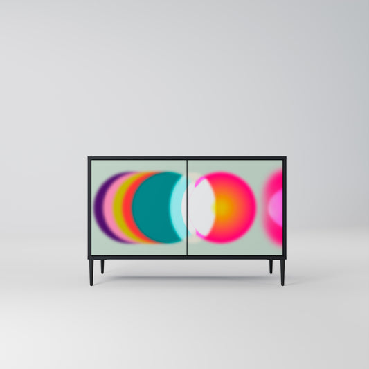 SYMPHONY OF COLOURS 2-dörrars skänk i svart finish