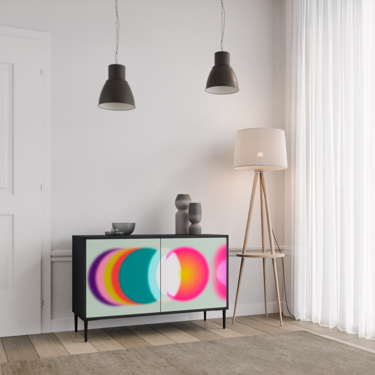 SYMPHONY OF COLORS Skänk med två dörrar