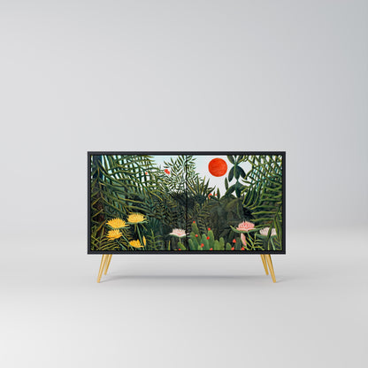 VIRGIN SKOG MED SUNSET 2-dörrars skänk i svart finish