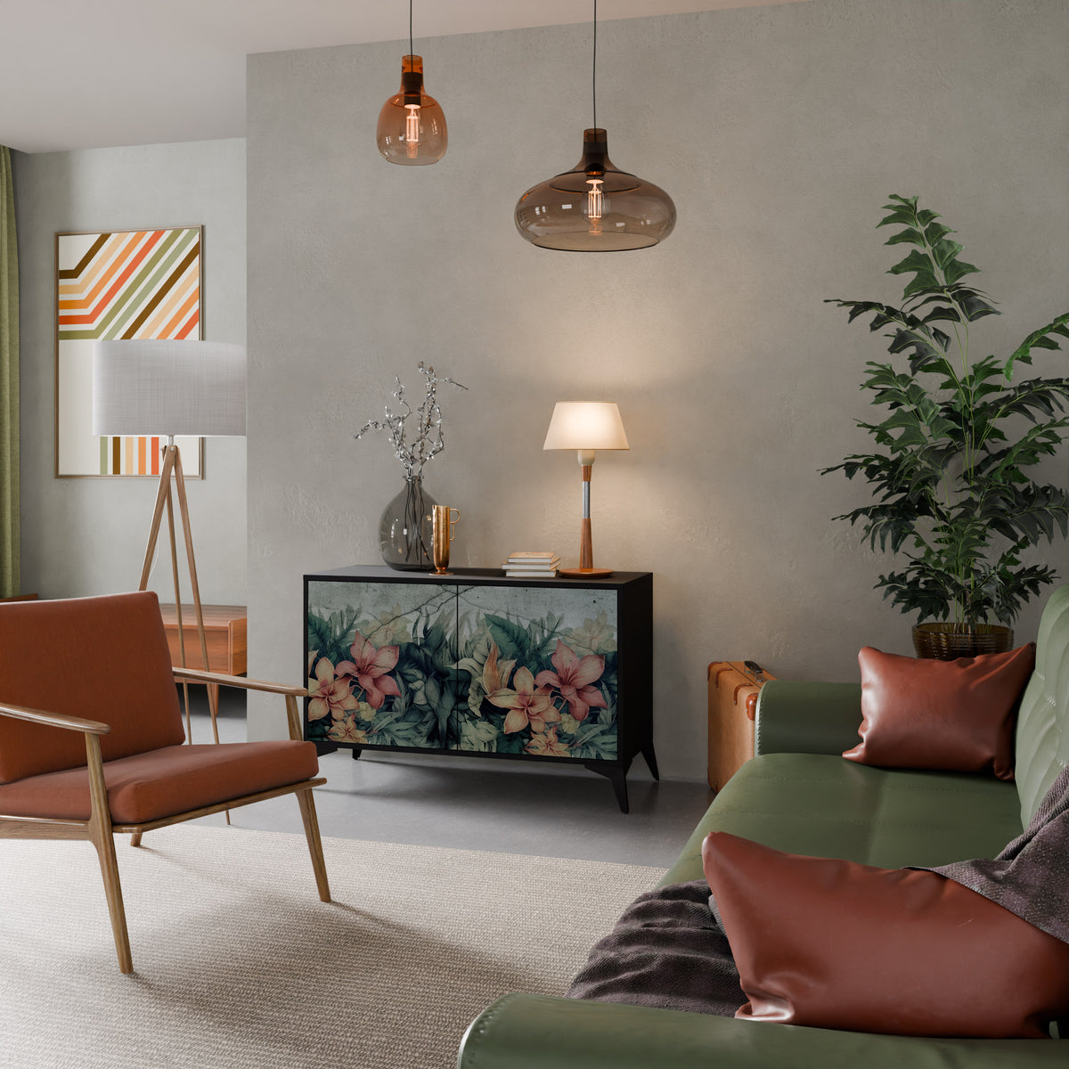 HEAVENLY BLOOM Skänk med två dörrar
