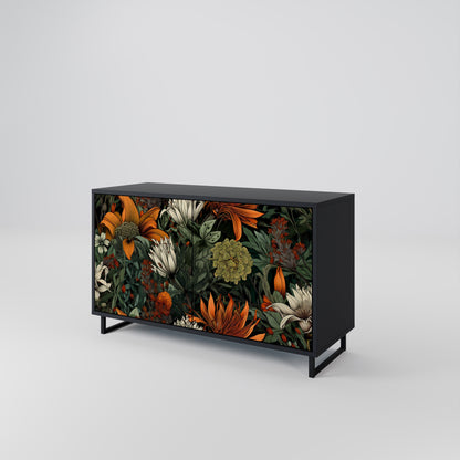 MIDNIGHT SPROUT 2-Door Sideboard in Black Finish