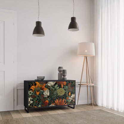 MIDNIGHT SPROUT 2-Door Sideboard in Black Finish
