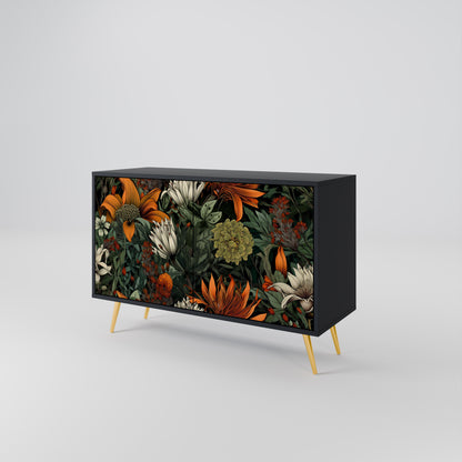 MIDNIGHT SPROUT 2-Door Sideboard in Black Finish