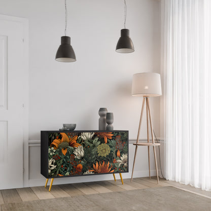MIDNIGHT SPROUT 2-Door Sideboard in Black Finish