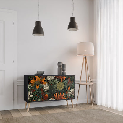 MIDNIGHT SPROUT 2-Door Sideboard in Black Finish