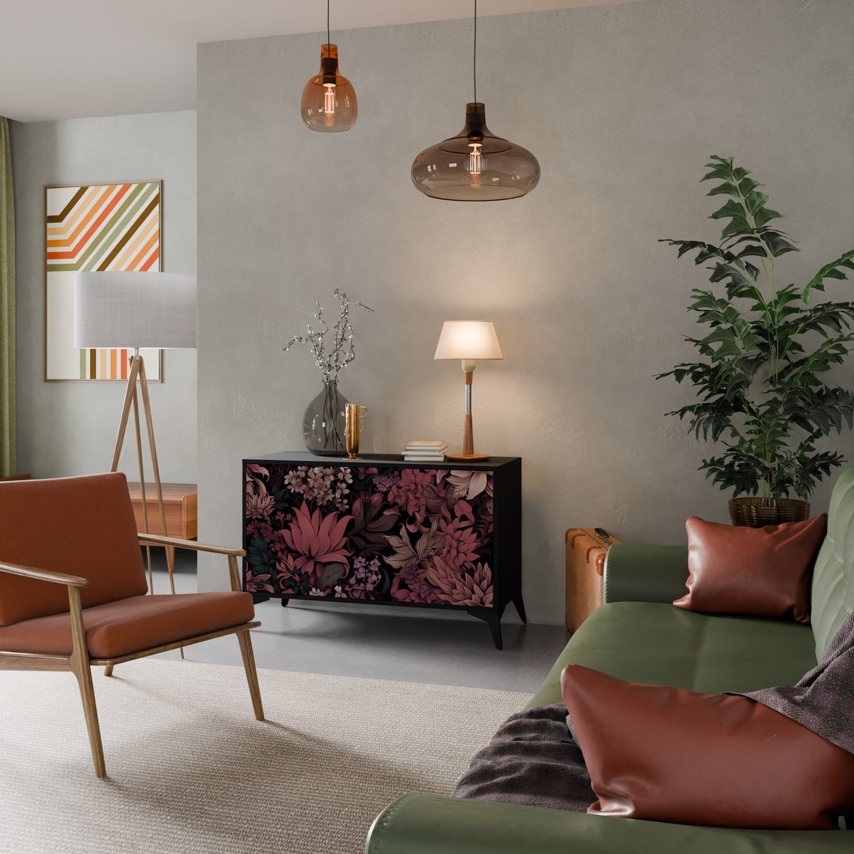 FLORAL WHISPER Skänk med två dörrar