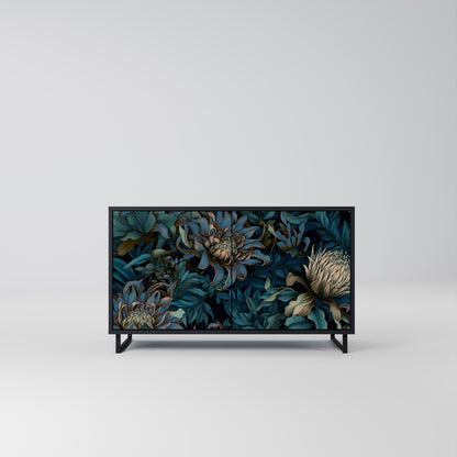 TWILIGHT BLOOM 2-dörrars skänk i svart finish