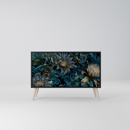 TWILIGHT BLOOM 2-dörrars skänk i svart finish