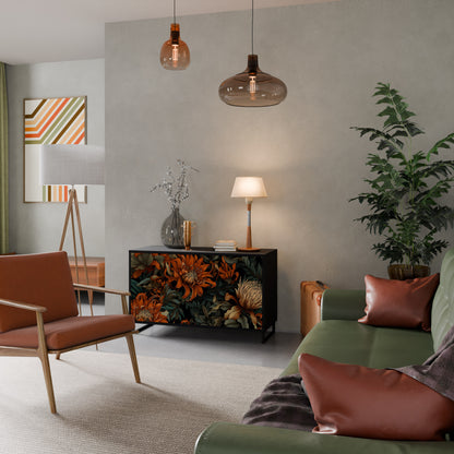 DAWN BLOOM 2-dörrars skänk i svart finish