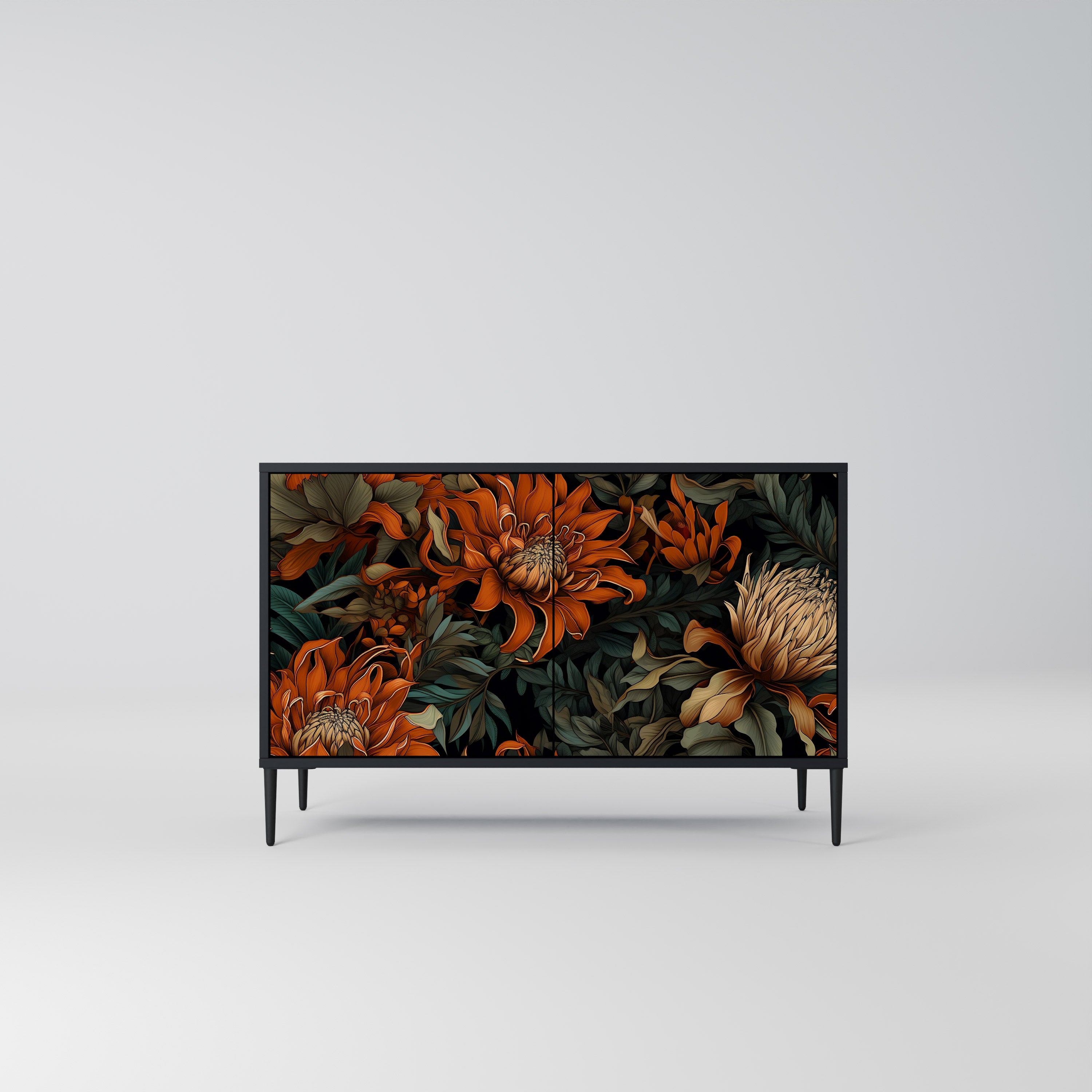 DAWN BLOOM 2-dörrars skänk i svart finish