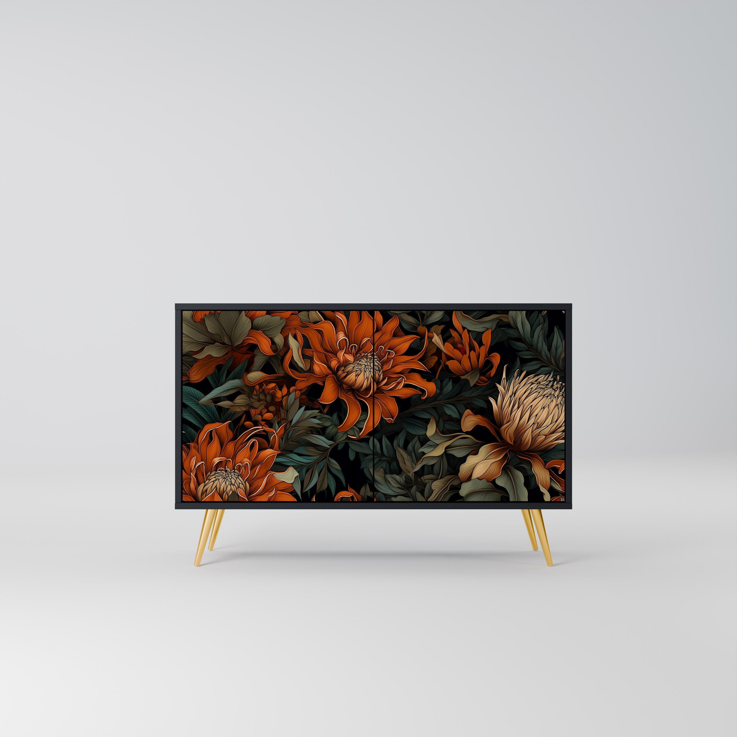 DAWN BLOOM 2-dörrars skänk i svart finish