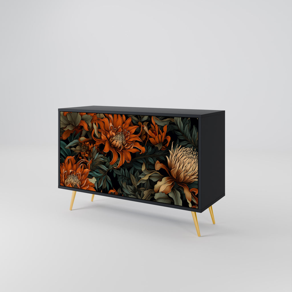 DAWN BLOOM 2-dörrars skänk i svart finish