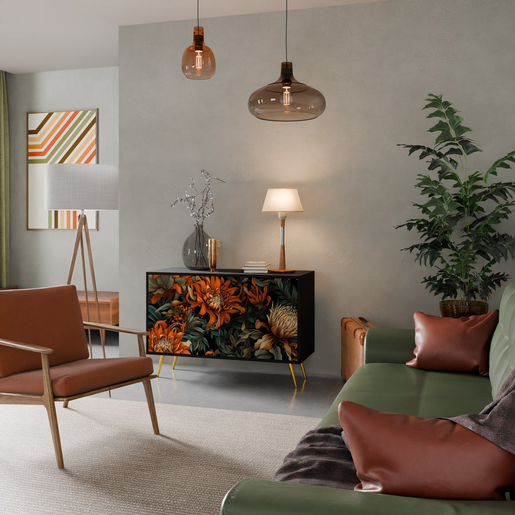 DAWN BLOOM 2-dörrars skänk i svart finish