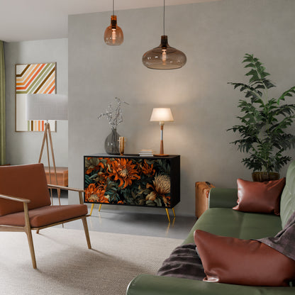 DAWN BLOOM 2-dörrars skänk i svart finish