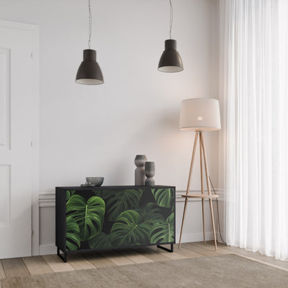 INFINITE MONSTERA 2-dörrars skänk i svart finish