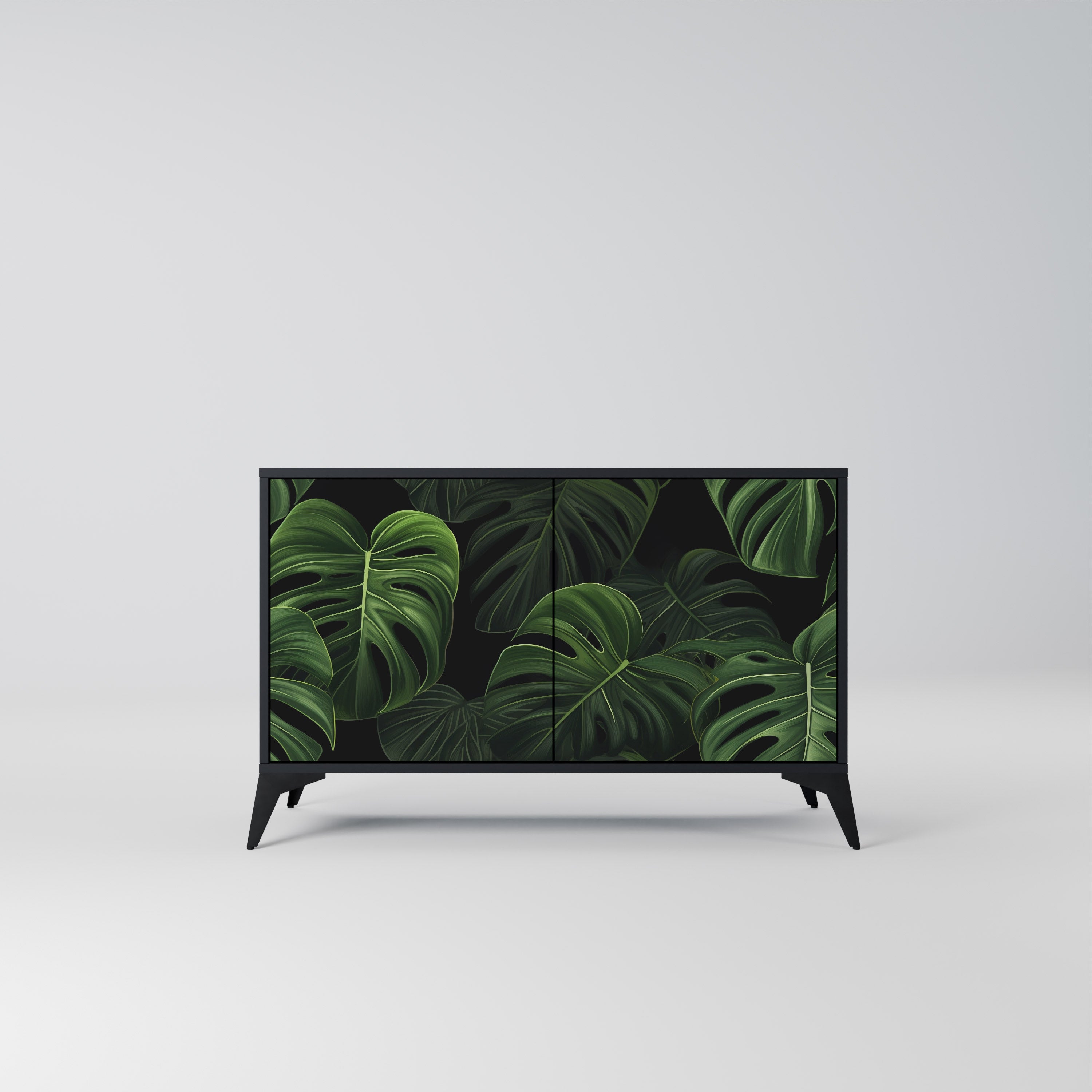 INFINITE MONSTERA 2-dörrars skänk i svart finish