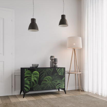 INFINITE MONSTERA 2-dörrars skänk i svart finish