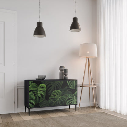 INFINITE MONSTERA 2-dörrars skänk i svart finish