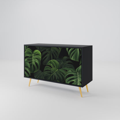 INFINITE MONSTERA 2-dörrars skänk i svart finish