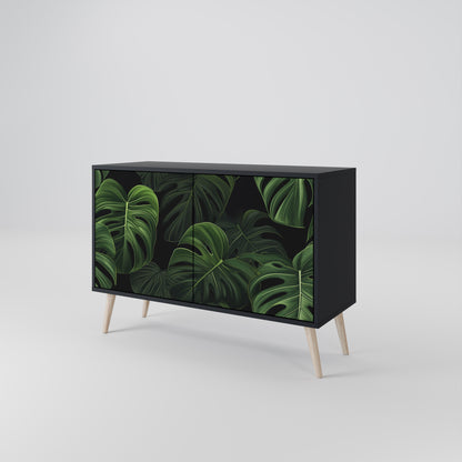 INFINITE MONSTERA 2-dörrars skänk i svart finish