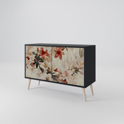 PETAL HARMONY 2-Door Sideboard in Black Finish