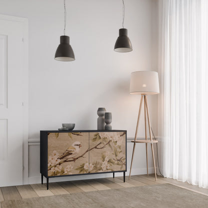 PETAL DISTINGUISH 2-Door Sideboard in Black Finish