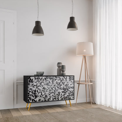 CHARCOAL SPROUT 2-Door Sideboard in Black Finish