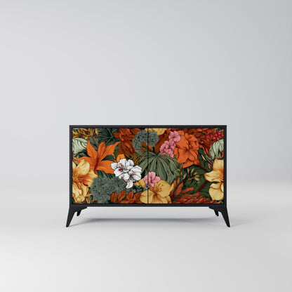 RADIANT FLORA 2-Door Sideboard in Black Finish
