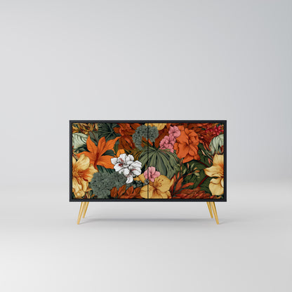RADIANT FLORA 2-Door Sideboard in Black Finish