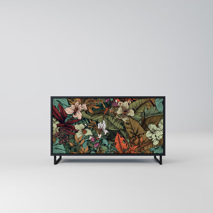 BOTANICAL EMERGENCE 2-Door Sideboard in Black Finish