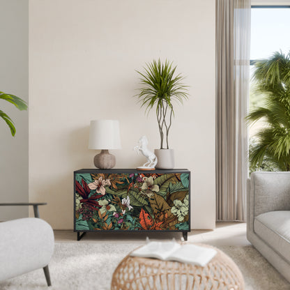 BOTANICAL EMERGENCE 2-Door Sideboard in Black Finish