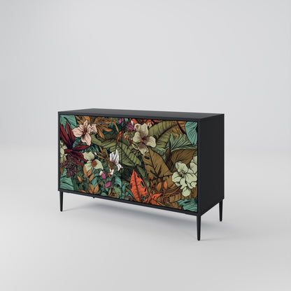 BOTANICAL EMERGENCE 2-Door Sideboard in Black Finish