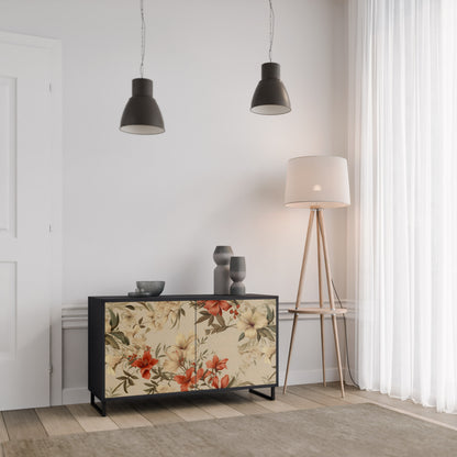 BLOOMING HARMONY 2-Door Sideboard in Black Finish