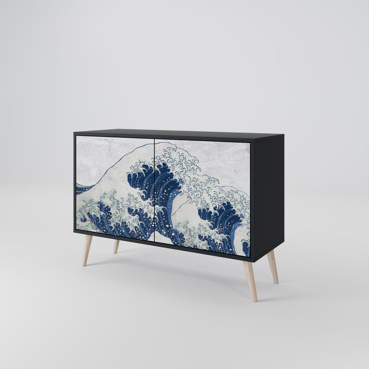 THE GREAT WAVE AT KANAGAWA Skänk med två dörrar