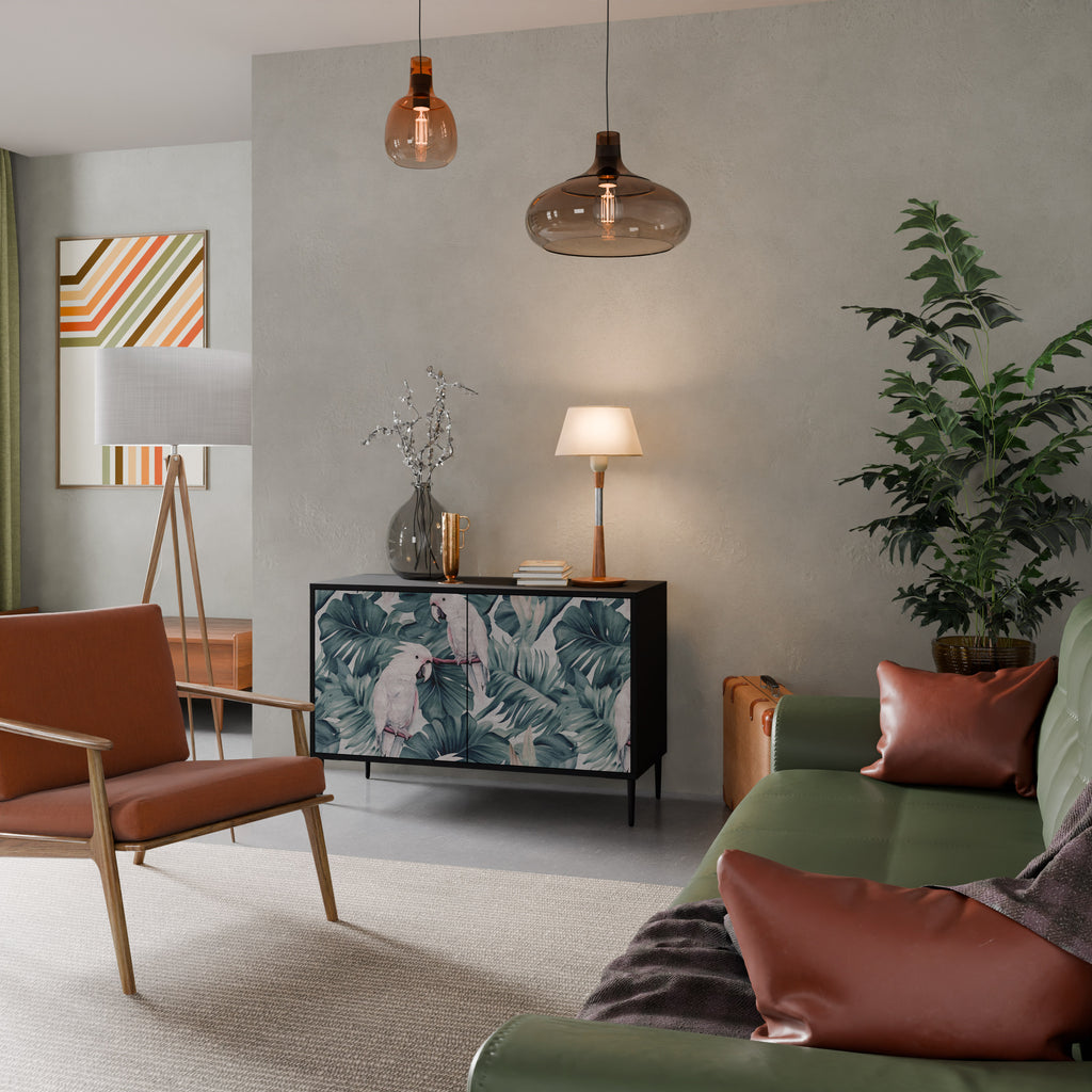 POPINJAY LOOK skänk med 2 dörrar i svart finish