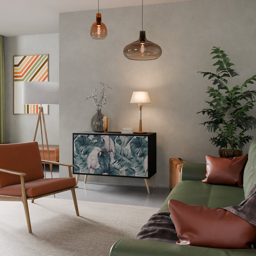 POPINJAY LOOK skänk med 2 dörrar i svart finish