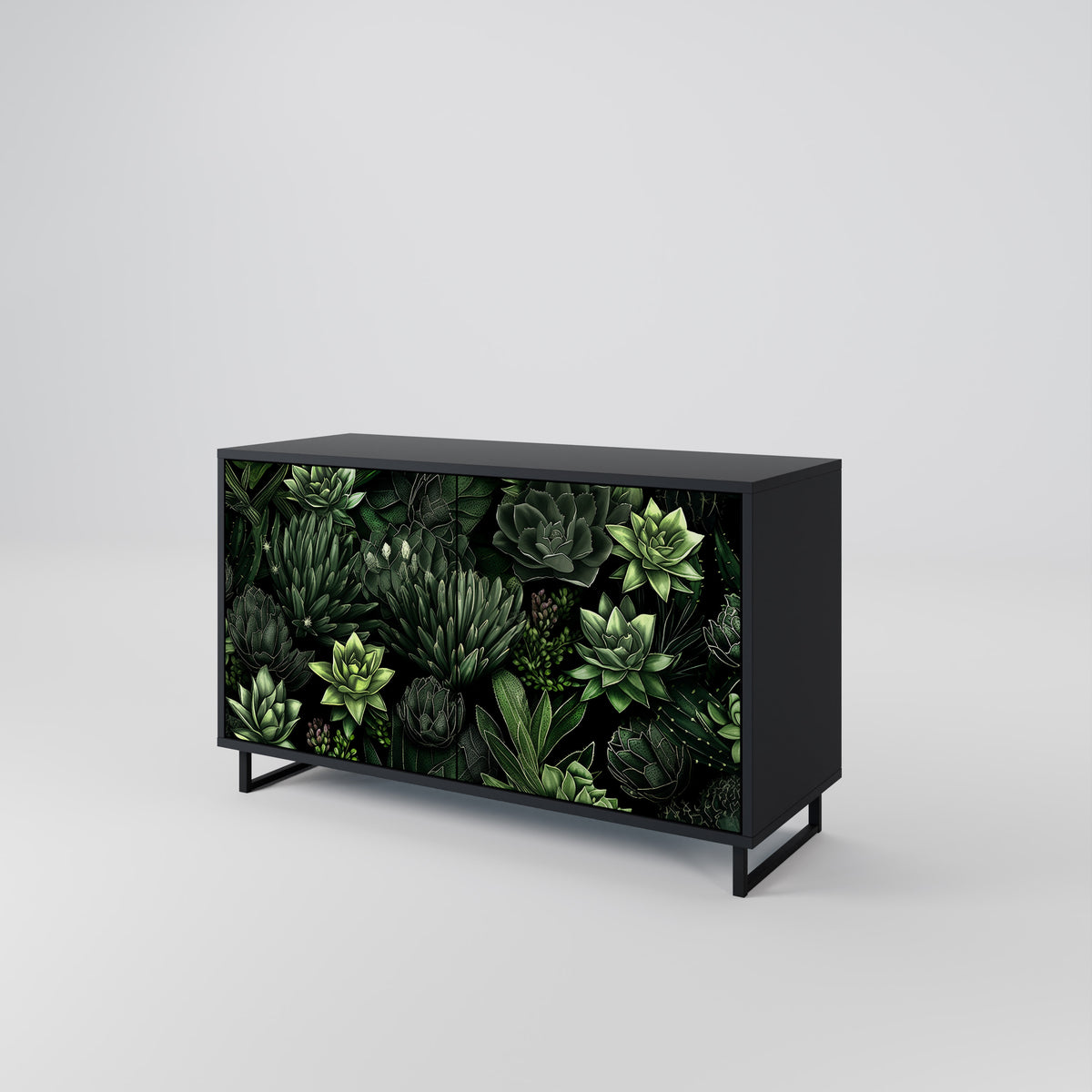 SUCCULENT JUNGLE Skänk med två dörrar