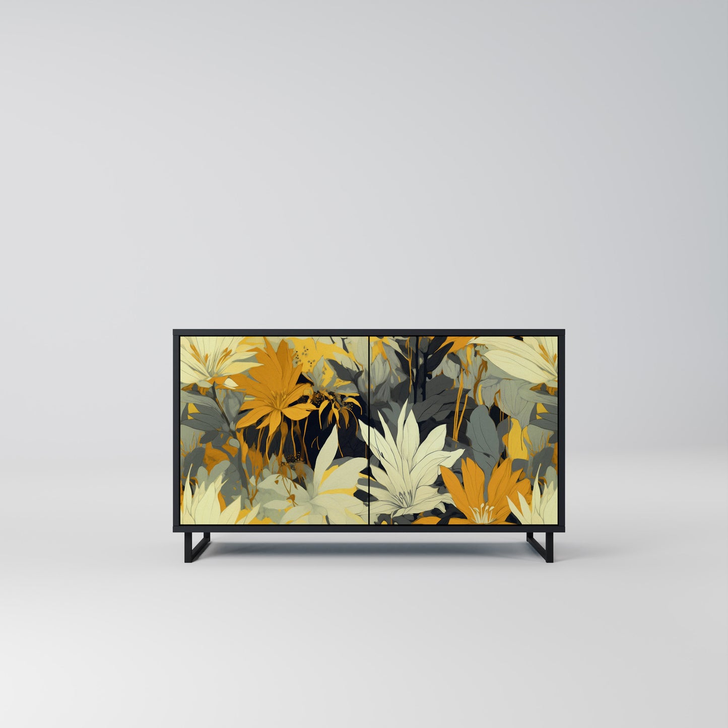 SUNKISSED LILY 2-Door Sideboard in Black Finish