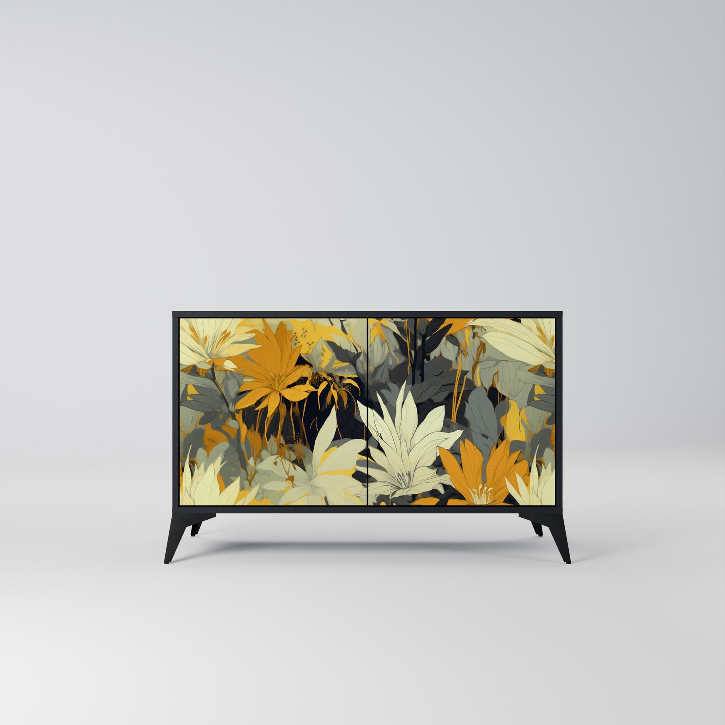 SUNKISSED LILY 2-Door Sideboard in Black Finish