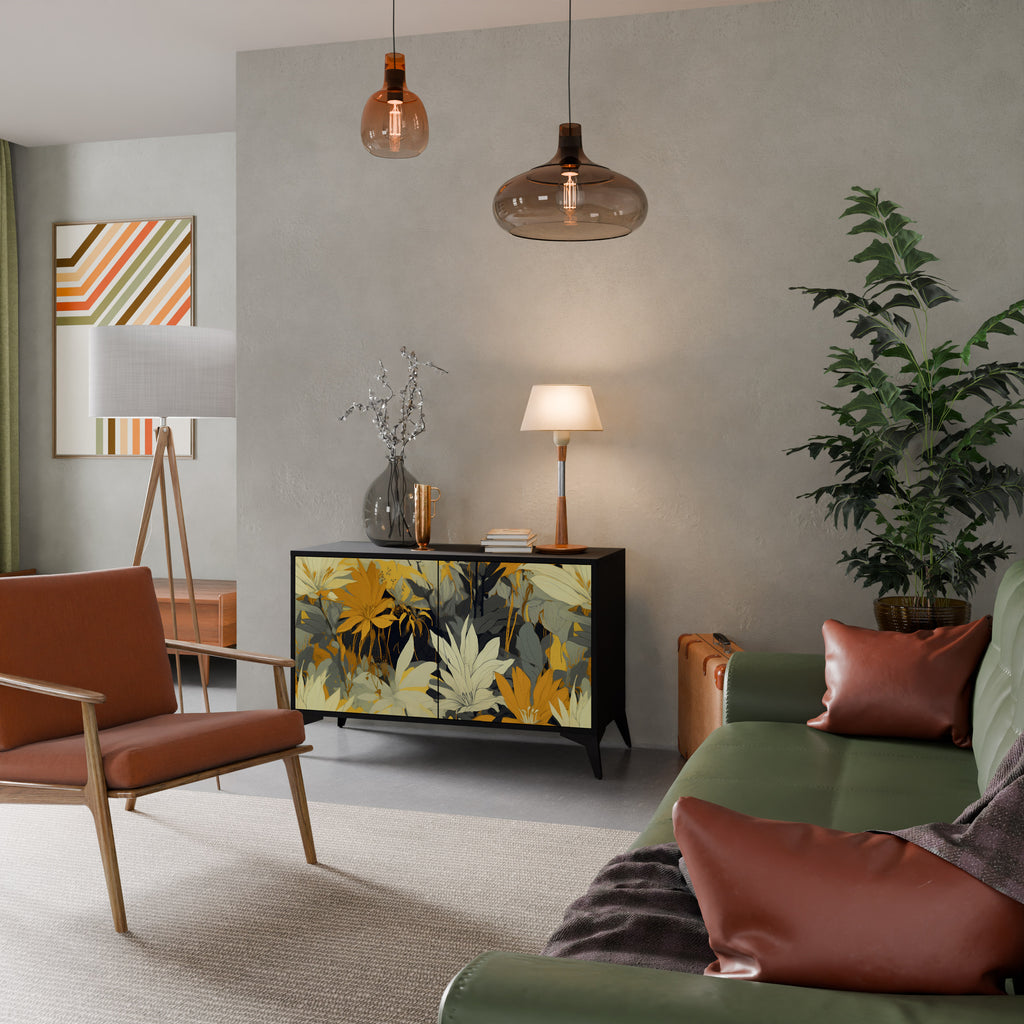 SUNKISSED LILY 2-Dörrars skänk i svart finish