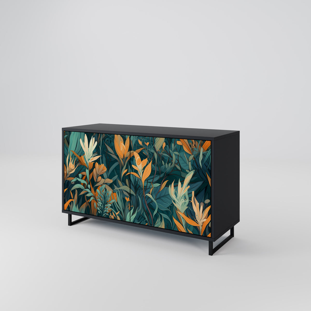 FLORAL SERENITY Skänk med två dörrar