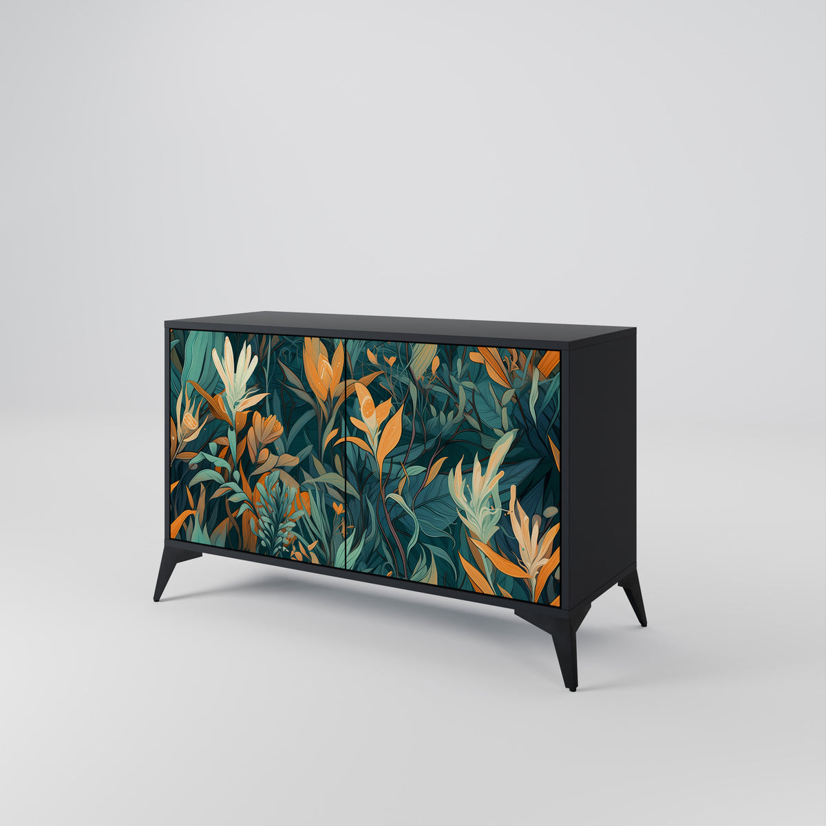 FLORAL SERENITY Skänk med två dörrar
