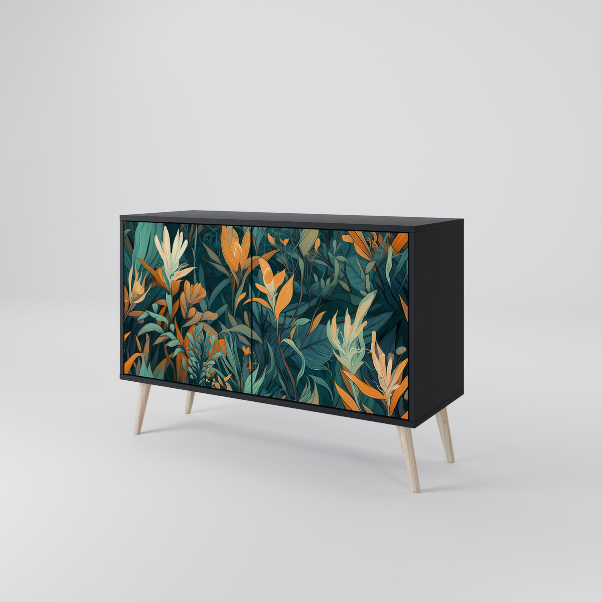 FLORAL SERENITY Skänk med två dörrar