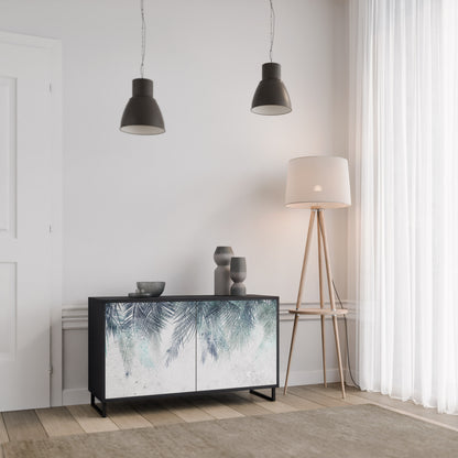 PALM VEIL 2-Door Sideboard in Black Finish