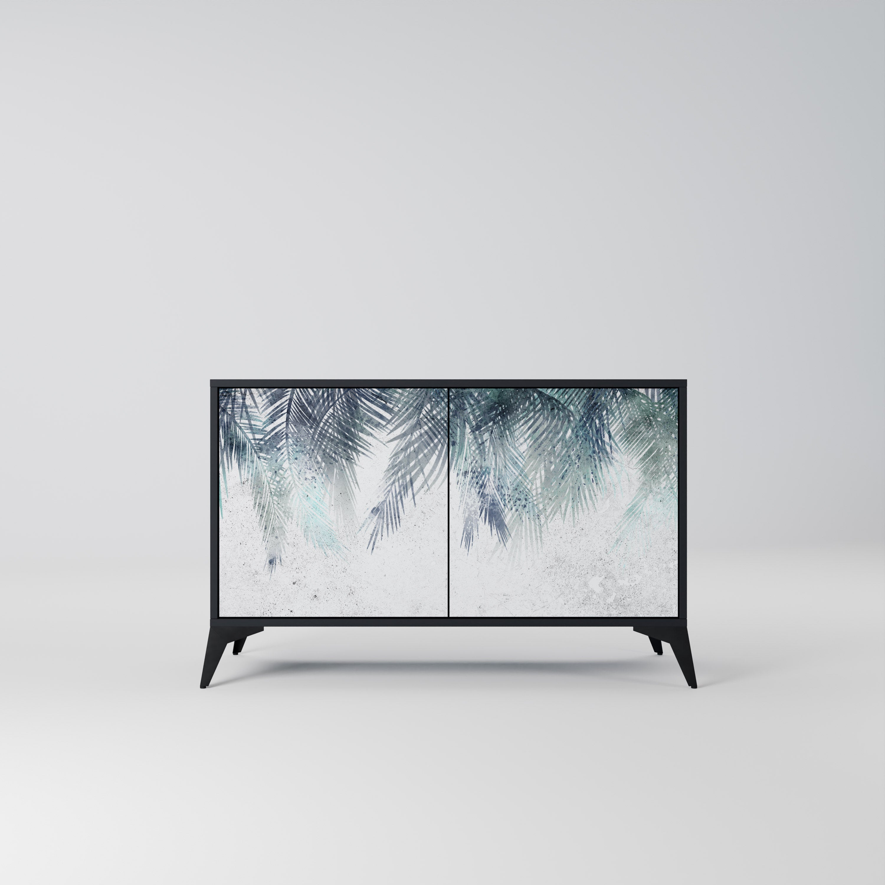 PALM VEIL 2-dörrars skänk i svart finish