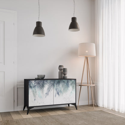 PALM VEIL 2-Door Sideboard in Black Finish